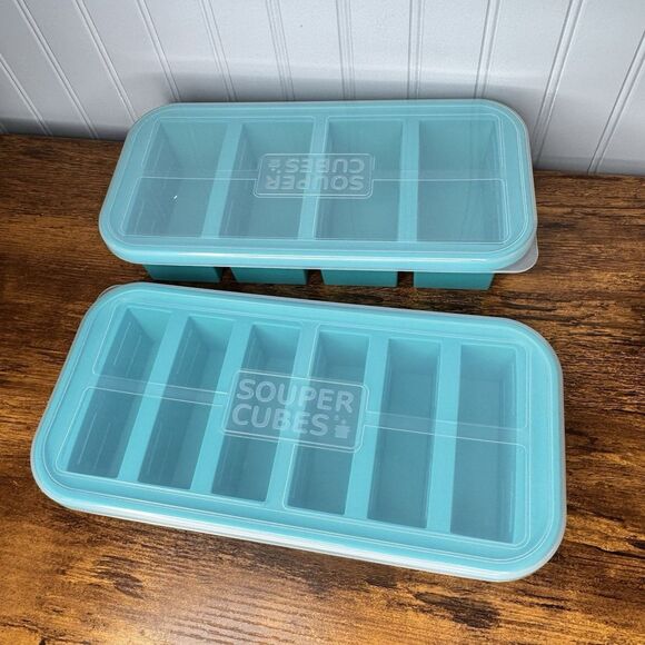 Souper Cubes Silicone Freezer Molds 1x 1/2 Cup and 1x 1 Cup Lot Of 2 - Picture 4 of 9